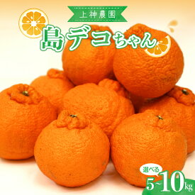 【ふるさと納税】先行予約 上神農園の島デコちゃん しらぬい【内容量が選べる】約5kg / 約10kg 【2026年2月～発送】みかん 蜜柑 フルーツ 果物 柑橘 ビタミンC お取り寄せ 国産 国内産 不知火 オレンジ 果汁 完熟 甘い スイーツ お菓子 大長 瀬戸内海 広島県 呉市