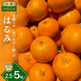 【ふるさと納税】先行予約 はるみ 選べる 約 2.5kg / 約 5kg 【2026年1月下旬～発送】 倉橋ミカン食べてクレ園 ミカン 広島 柑橘 蜜柑 完熟 手でむける 種が少ない みかん 果物 フルーツ 冬 旬 1月 2月 3月 お取り寄せ 産地直送 送料無料 先行受付 広島県 呉市 倉橋島
