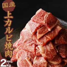 【ふるさと納税】【選べる容量】厳選国産牛 上カルビ焼肉 500g〜2kg | 国産牛 牛肉 お肉 カルビ 上カルビ バラ 焼肉 BBQ 霜降り 柔らか