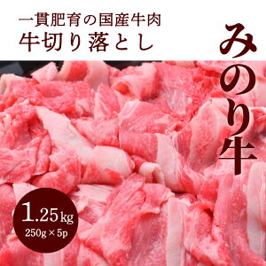 【ふるさと納税】【ミノリフーズ】みのり牛切り落とし 1.25kg(250g×5パック) 052009