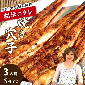 【ふるさと納税】焼き穴子 アナゴ(S) 3人前 秘伝のタレ 備長炭 穴子 あなご 瀬戸内 019005