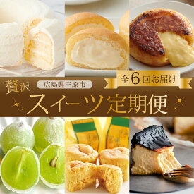 【ふるさと納税】【全6回定期便】贅沢スイーツ 6種食べ比べ お菓子 洋菓子 お取り寄せ ギフト ご褒美 共楽堂 八天堂 むすび チーズケーキ マスカット くりーむパン ポテトT04
