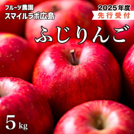【ふるさと納税】【先行受付】ふじりんご 5kg りんご リンゴ 林檎 フジ 新鮮 産地直送 広島県三原市【2025年10月頃順次発送】 059012