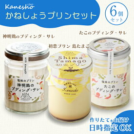 【ふるさと納税】広島みはらプリン 3種類 6個セット たこのプディング・サレ　塩味の神明鶏のプディング・サレ　島たまごプリン かねしょう スイーツ デザート 洋菓子 おやつ お菓子 菓子 ギフト 010004