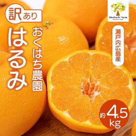 【ふるさと納税】【おくはち農園】〈訳あり〉はるみ 4.5kg 《2026年2～3月発送予定》栽培期間中 防腐剤 ワックス 不使用 旬 柑橘 かんきつ フルーツ 果物 瀬戸内 166008
