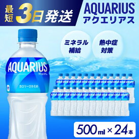 【ふるさと納税】アクエリアス PET 500ml×24本(1ケース) 最短3日で発送 スポーツドリンク スポーツ飲料 清涼飲料水 水分補給 ペットボトル 箱買い まとめ買い 014016