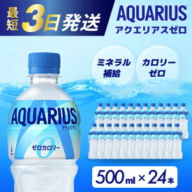 【ふるさと納税】アクエリアスゼロ PET 500ml×24本(1ケース) 最短3日で発送 スポーツドリンク スポーツ飲料 清涼飲料水 水分補給 カロリーゼロ ペットボトル 箱買い まとめ買い 014020