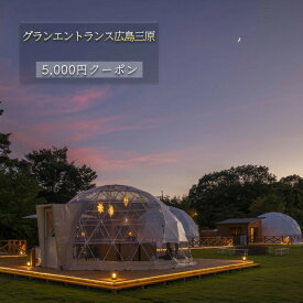 【ふるさと納税】宿泊 クーポン グランエントランス 広島 三原 5,000円 グランピング ドーム ドームバー ドックラン バレルサウナ 099001