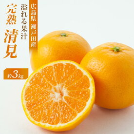 【ふるさと納税】めっちゃジューシー　完熟清見3kg　＜2026年3月下旬より発送開始＞ | 広島県尾道市 広島県 尾道市 広島 尾道 ふるさと 納税 支援 ミカン みかん 蜜柑 フルーツ 果物 完熟 青果 柑橘