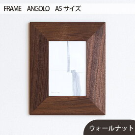 【ふるさと納税】No.601 府中市の家具　FRAME　ANGOLO　A5サイズ ／ 木製 フレーム インテリア ウォールナット オーク オイル仕上げ 送料無料 広島県