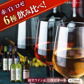【ふるさと納税】霧里フルセット ＆ ピオーネワイン6本セット ワイン 赤ワイン 白ワイン ロゼ 飲み比べ ワインセット 三次市 / 広島三次ワイナリー[APAZ037]