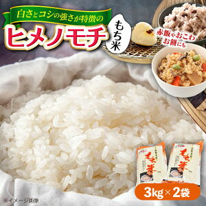 【ふるさと納税】 もち米 福田農場の もち米(ヒメノモチ3kg×2袋) もち米 餅 もち お餅 赤飯 おこわ 6kg 6キロ 餅米 ヒメノモチ モチ 赤飯 おこわ セット 餅米 炊き込みご飯 お正月 年末年始