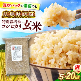 【ふるさと納税】【先行予約】【9月中旬から順次発送】 特別栽培米 コシヒカリ 真空パック 玄米 5kg 10kg 15kg 20kg 新米 米 お米 こしひかり ご飯 コシヒカリ コメ 広島 三次市 / 小川モータース [APCH002]