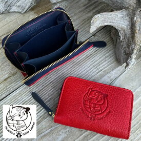 【ふるさと納税】【広島東洋カープ×広島ジビエレザー】東広島産天然鹿革ラウンドファスナーミニ財布-上品なジビエ鹿革＆スムーズ開閉！ポケットにすっぽり収まる贅沢な逸品