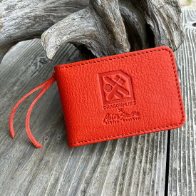 【ふるさと納税】【広島ドラゴンフライズ×ベルズスクエア】コラボ　東広島産鹿革使用☆二つ折りIDカード/パスケース　マイナンバーカードや免許書入れにも