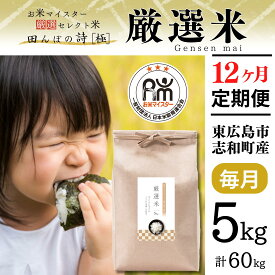 【ふるさと納税】【定期便】令和7年産 5kg 【12ヵ月連続お届け】 計60kg 広島県産 お米マイスター厳選米 【出荷直前精米】