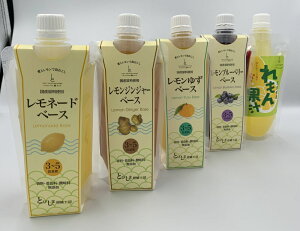 【ふるさと納税】とびしま詰め合わせセットA(レモネードベースなど5種)