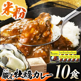 【ふるさと納税】テレビで話題！『米粉の鍛え牡蠣カレー』180g×10個 牡蠣 かき カレー 中辛 グルテンフリー レトルト 保存食 簡単 広島県産 江田島市/有限会社寺本水産[XAE061]