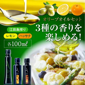 【ふるさと納税】【母の日ギフト対象】かけるだけで変わる！ 『安芸の島の実』江田島搾り／レモンオイル／ハッサクオイル 3本セット 人気 サラダ パスタ 料理 調味料 油 簡単 レシピ ギフト 江田島市/山本倶楽部株式会社[XAJ008]