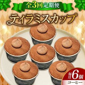 【ふるさと納税】【全3回定期便】濃厚 ティラミス カップ（コーヒー6個）江田島市/美谷ファーム [XBD039] 冷凍 ティラミス コーヒー 珈琲 エスプレッソ スイーツ デザート 洋菓子 おやつ クリスマス 誕生日 お祝い 記念日 バレンタイン ホワイトデー 人気 送料無料
