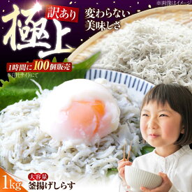 【ふるさと納税】【訳あり】鮮度抜群 ふわふわ釜揚げしらす 1kg (業務用) しらす 冷凍 シラス 干し 釜揚げ 冷凍 シラス 小分け パック 干し 魚介類 鮮魚 海鮮 海産物 セット 詰め合わせ ギフト 広島県産 人気 送料無料 江田島/三島水産株式会社[XCN007]