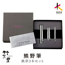 【ふるさと納税】熊野化粧筆携帯3本セット(パウダー、チーク、シャドーライナー)【メイクブラシ 化粧 メイク コスメ 美容 熊野筆 パウダー チーク アイシャドウ】