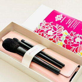 【ふるさと納税】熊野化粧筆　律フルセット＆ケース（ピンク）　メイクブラシ　熊野筆　化粧筆