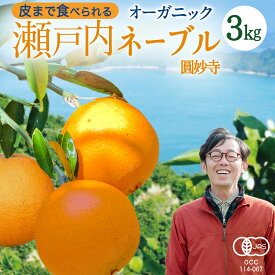【ふるさと納税】瀬戸内 オーガニック 圓妙寺 ネーブル 3kg ( 10~15個程度 ) みかん オレンジ 国産 有機JAS認証 有機栽培 柑橘 果物 フルーツ 広島 大崎上島