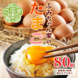 【ふるさと納税】ふみちゃん家のたまご 80個入 広島県 卵 タマゴ 玉子 たまご 新鮮 世羅 生みたて卵 卵かけごはん ふみちゃん だし巻き オムライス スイーツ TKG A027-02