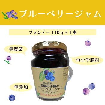 【ふるさと納税】ブランデーのブルーベリージャム110g/送料無料/無農薬/化学肥料不使用/無添加/広島県/神石高原町産