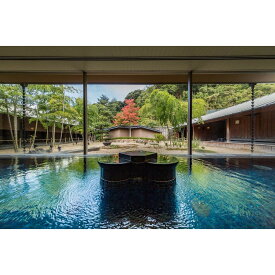 【ふるさと納税】【源泉の宿　萩本陣】平休日1泊2食付 ペア宿泊券　＜本丸・上層階和洋室＞
