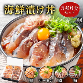 【ふるさと納税】 海鮮 漬け丼 セット 5種6食 冷凍 真空パック 刺身 海鮮丼 漬け丼 魚介 高級魚 鮭 サーモン タイ 鯛 真鯛 さば 鯖 ぶり アジ 鯵 お手軽 便利 個包装 小分け 食べ比べ 人気 加工品 海鮮 詰め合わせ 流水解凍 ギフト プレゼント お歳暮 お中元 山口県 下関市