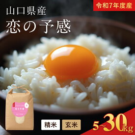 【ふるさと納税】 令和7年度米 5kg 10kg 15kg 20kg 30kg 選べる 容量 恋の予感 米 こめ お米 白米 精米 玄米 お取り寄せ 食品 人気 おすすめ プレゼント ギフト 贈答 家庭用 便利 お手軽 備蓄 ご飯 お弁当 おにぎり 山口県産 産地直送 美味しい米 下関 山口