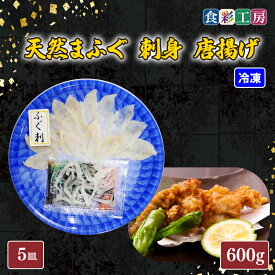 【ふるさと納税】 下関発！天然ふぐ刺身 5人前・ふぐ唐揚600g 冷凍 ふぐ 刺身 唐揚げ とらふぐ ふく てっさ 低カロリー 高タンパク 低脂肪 コラーゲン ポン酢 プラ皿 ギフト プレゼント お中元 お歳暮 父の日 母の日 記念日 贈り物 〜しものせき食彩工房〜 下関 山口