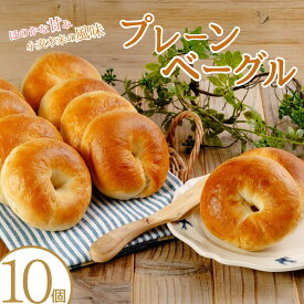 【ふるさと納税】＜訳あり＞プレーンベーグル 10個セット | ベーグル パン ぱん 小麦 ベーグルサンド 訳あり 冷凍 プレーン シンプル 簡単 簡単調理 アレンジ もちもち ベーグル パン 大容量 家族 厳選 返礼品 山口県 宇部市