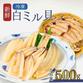 【ふるさと納税】山口 宇部産 新鮮 白ミル貝 約500g ミル貝 冷凍 みる貝 貝 魚介 シーフード 刺身 ソテー 揚げる 煮る おかず 産地直送 白 ミル貝[BTAE005]
