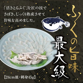 D183【ふるさと納税】とらふく刺身24cm皿（45g）