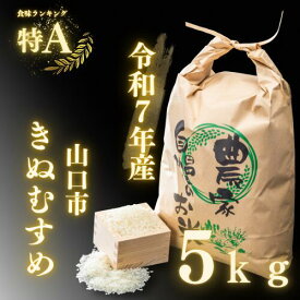 D395【ふるさと納税】 農家直送！山口市産新米「きぬむすめ」精米5kg