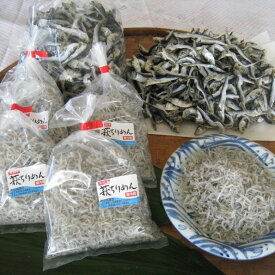 【ふるさと納税】ちりめんじゃこ セット 天日干し 萩 ちりめん 130g×5 いりこ 450g×2 魚 小魚
