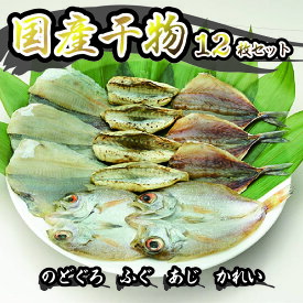 【ふるさと納税】干物 セット 12枚 のどぐろ ふぐ あじ かれい 魚 国産 NF-MB