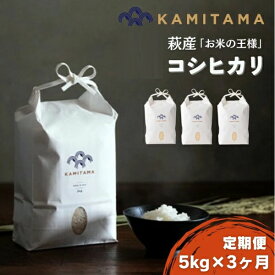 【ふるさと納税】定期便 3か月 コシヒカリ 令和7年 5kg 米 コメ こめ 萩産 KAMITAMA