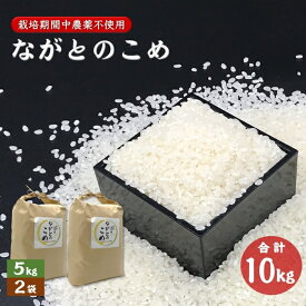 【ふるさと納税】ながとのこめ こしひかり 白米 5kg×2袋 合計10kg コシヒカリ 精米 栽培期間中農薬不使用 令和5年度産 長門市 (12023)