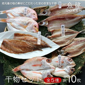 【ふるさと納税】一夜干し 干物 アジ さばみりん 魚健 干物セット 5種 (1121)