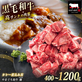 【ふるさと納税】数量限定！選べる 極上牛肉 やまぐち和牛 燦 (きらめき) カレー煮込み用 400g / 800g / 1200g ｜ 山口 県 美祢市 牛肉 ブランド牛 黒毛和牛 カレー 煮込み カレー煮込み 牛 肉 お肉 にく