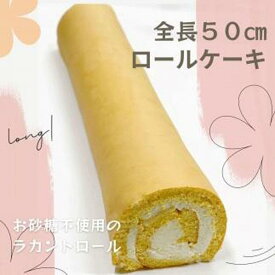 【ふるさと納税】お砂糖不使用！なが～いラカントロールケーキ　1本（約50cm） | 菓子 おかし スイーツ デザート 食品 人気 おすすめ 送料無料