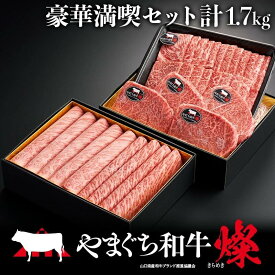 【ふるさと納税】やまぐち 和牛 燦 ( きらめき ) 豪華満喫セット ( 約 1.7kg ) ( もも スライス 400g ＋ 肩ロース スライス 400g ＋ うで 焼肉 400g ＋ 希少部位 ステーキ 500g ) | 和牛 牛 牛肉 肉 すき焼き きらめき A4 等級 冷凍 山口県 平生町