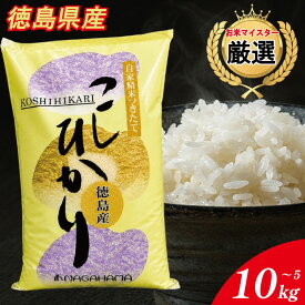 【ふるさと納税】 コシヒカリ 選べる 5kg 10kg 令和7年産 徳島県産 米 お米 国産 白飯 ご飯 精米 白米 こしひかり こめ コメ おこめ おむすび おにぎり 弁当 美味しい 徳島