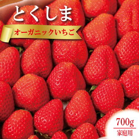 【ふるさと納税】 オーガニック いちご 700g 家庭用 《1月末から5月発送》 有機JAS認証 ORGANIC 甘い 苺 果物 フルーツ 産地直送 新鮮 ストロベリー ジャム スムージー 期間限定 徳島