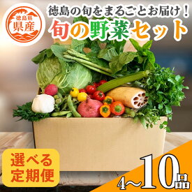 【ふるさと納税】 野菜 セット 4品 単品 定期便 4から12回 季節 旬 野菜 詰め合せ 国産 季節 旬 おまかせ 産地直送 春野菜 夏野菜 秋野菜 葉物 果物 果菜 根菜 冷蔵 野菜室 ダイエット 食 栄養食 加工品 カット野菜 徳島
