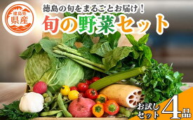 【ふるさと納税】 野菜 セット 4品 単品 定期便 4から12回 季節 旬 野菜 詰め合せ 国産 季節 旬 おまかせ 産地直送 春野菜 夏野菜 秋野菜 葉物 果物 果菜 根菜 冷蔵 野菜室 ダイエット 食 栄養食 加工品 カット野菜 徳島